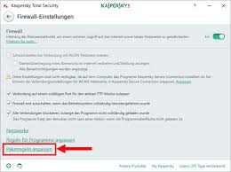 Nutzen Der Firewall In Kaspersky Total Security 2018