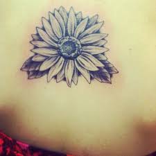 Black And Grey Sunflower Tattoo Designs Totally Would Get This But I Would Change The Position In Which The Leaves Are In Cursive Tattoos Sunflower Tattoo Tattoos