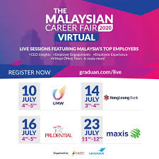 The day of the career fair: The Malaysian Virtual Career Fair 2020 By Graduan