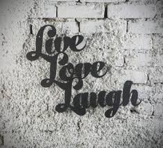 Metal Plaka Live Love Laugh Duvar Plakalar Tasarim