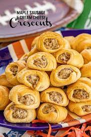 Maple Sausage And Cream Cheese Crescents Recipe Recipes Breakfast Dishes Breakfast Casserole Sausage