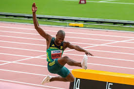 14, 2016 file photo, south africa's luvo manyonga poses with his silver medal during the long jump medals at the 2016 summer olympics at the olympic stadium in rio de. Sartdjh50vuiqm