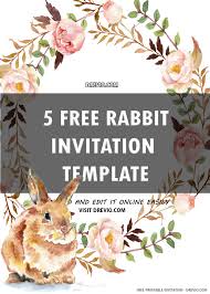 They are easily editable which means that adding in your own celebration if you prefer to stay neutral with the colors, this green and yellow printable invitation is delightful with its baby footprints and a pacifier. Free Printable Cute Bunny Birthday Invitation Template Download Hundreds Free Printable Birthday Invitation Templates