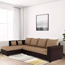Shop our great selection of furniture & save. Casastyle Lavis Six Seater Mango Lhs L Shape Sofa Set Camel Brown Amazon In Furniture