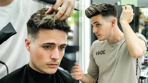 Get the latest and greatest hairstyles and haircuts for men and women! Skin Fade Textured Quiff Haircut Hairstyle Tutorial Mens Summer Hair Blumaan 2018 Youtube