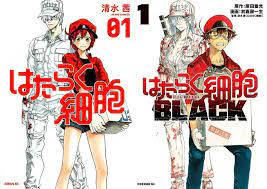 Hataraku Saibou And Hataraku Saibou Black Cover Comparison Manga Caricatura Social Celulas Rojas De La Sangre Comics De Undertale