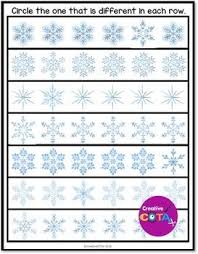 Snowflake Spot The Difference Visual Perception Activities Use Thes Visual Perception Activities Elementary Special Education Activities Creative Lesson Plans