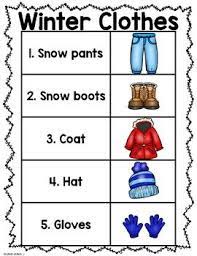 Winter Clothes Chart How To Get Dressed Step By Step Directions Kids Winter Outfits Winter Outfits Winter Season Clothes
