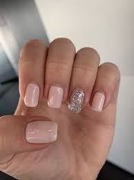 The other keep it pink. Light Pink With Silver Accent Gel Nails Gel Pink Pretty Glitter Accent Nails Short Acrylic Nails Gold Nails