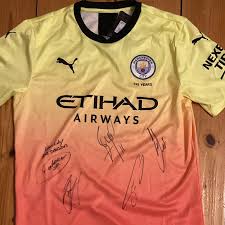 New pictures of manchester city's new away kit ahead of the 2019/20 season have been leaked. Manchester City Shirt Auction Football Aid