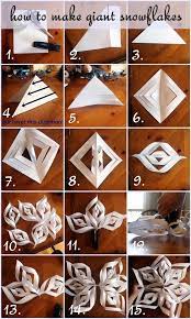 Put your farmhouse snowflake on your mantel, your porch or a shelf and enjoy some cozy winter decor!! How To Make Giant Paper Snowflakes Step By Step Photo Tutorial Xmas Crafts Christmas Craft Show Winter Paper Crafts