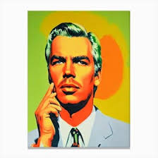 Darell Colourful Pop Art Canvas Print by The Music Lab