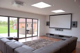 Install A Projector And Big Screen In Your Living Room To Watch Live Football Computer Market Nigeria Home Cinema Room Projector Setup Home Theater Rooms