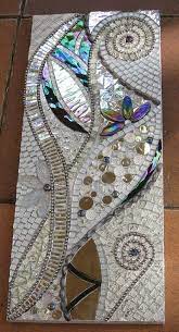 Wip Abstract Silver Stained Glass Wall Art Mosaic Tile Art Mosaic Crafts