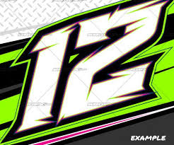 Race Car Numbers Graphics 284469 Number Fonts Car Sticker Design Racing