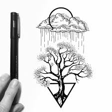 Black And White Drawing Ideas Nature 12 Captivating Drawing On Creativity Ideas Tattoo Design Drawings Nature Tattoos Landscape Tattoo