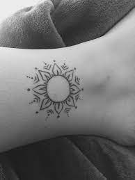 Flower Mandala Ankle Tattoo Flower Mandala Small Mandala Tattoo Mandala Sun Tattoo Ankle Tattoo