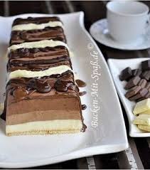 Dreifarbiger Schoko Kasekuchen Ohne Backen Rezept Rezept Kasekuchen Ohne Backen Kuchen Ohne Backen Kuchen Und Torten