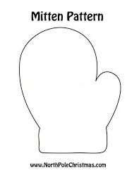 Mitten 1 Pattern Print Christmas Applique Mittens Pattern Mittens Template