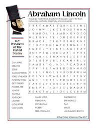 Abraham Lincoln Word Search Elementary Teaching Resources Reading Comprehension Worksheets Vocabulary Instruction