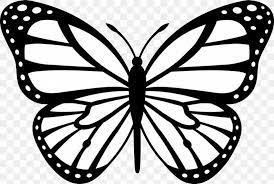 Cartoon Monarch Butterfly Monarch Butterfly Outline Clip Art Png Butterfly Crafts A Butterfly Clip Art Butterfly Stencil Butterfly Coloring Page