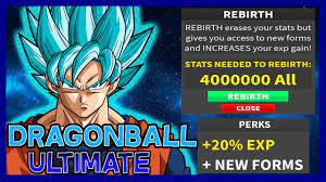 In dragon blox ultimate, form mastery will progressively grant advantages to the user when using each form. Roblox Dragon Ball Ultimate Rebirth Full Guide On Rebirth Youtube