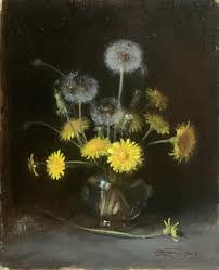Carmen Drake Gordon On Instagram I Love Painting The Dandelions That Are Popping Up Everywhere In Our Abstract Flower Painting Painting Floral Oil Paintings