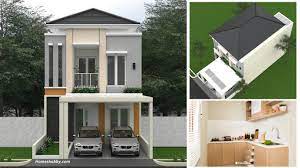 Bentuk rumah ini hampir sama dengan bentuk rumah bertingkat pada umumnya, namun beberapa pilihan model atap, bentuk rumah tampak depan dan juga pilihan cat serta bentuk. Desain Dan Denah Rumah Bertingkat Ukuran 7 X 15 M Lengkap Dengan Mushola Dan Perpustakaan Minimalis Homeshabby Com Design Home Plans Home Decorating And Interior Design