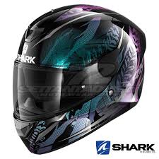 Shark D-SKWAL 2 Shigan Full Face Motorcycle Helmet - Black Violet Glitter |  SETTANTADUE.IT