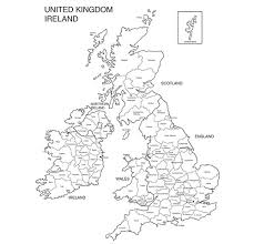 Map showing the counties of england in different colours, and the countries of wales and scotland in two block colours. England Ireland Scotland Northern Ireland Printable Pdf And Editable Map For Powerpoint Counties Capitals Clip Art Maps