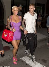 Amber Rose Wears Color Changing Contact Lenses With Boyfriend Machine Gun Kelly Daily Mail Online