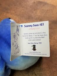 Salvino S Bammers Opening Day Sammy Sosa 21 Blue Tie Dye Beanie Plush Bear At Amazon S Sports Collectibles Store