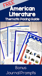 Free American Literature Pacing Guide Teaching American Literature American Literature American Literature Lessons