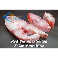 Cuci bersih ikan, potong menjadi 2 bagian. Ikan Kakap Merah Potongan Goreng Red Snapper Ori Slice Shopee Indonesia