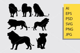 Download Lion Silhouette Graphic By Cove703 Creative Fabrica