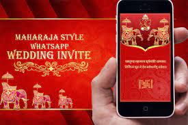 Whatsapp Wedding Invitation Latest 2019 Maharaja Style By Video Tailor Wedding Invitation Video Fun Wedding Invitations Traditional Wedding Invitations