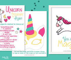 Free printable unicorn treasure hunt clues. Magical Unicorn Treasure Hunt Printables