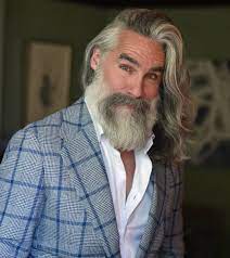 Long layered gray brown hair. 10 Handsome Grey Hairstyles For Men Young And Old