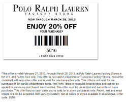 Extra 20 Off At Polo Ralph Lauren Factory Locations Coupon Via The Coupons App Ralph Lauren Factory Store Printable Coupons Factory Store
