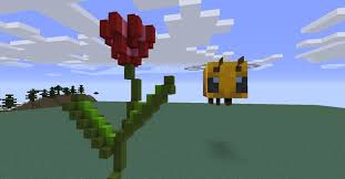 If provoked, bees attack in a swarm to sting the player and inflict poison. Bee Flower Minecraft Map