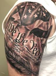Flag sleeve tattoos are some of the most popular picture designs for many men. 75 Patriotic We The People Tattoos And Ideas Tattoo Me Now
