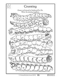 counting caterpillars 1st grade 2nd grade math worksheet greatschools