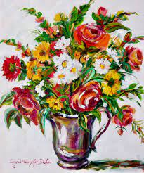 Floral Arrangement Iii, Painting By Ingrid Dohm - Digital Art Factory Five Starr Photos 2020