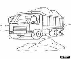 Loaded Truck In The Work Coloring Page Truck Coloring Pages Coloring Pages Tractor Coloring Pages
