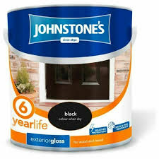 I am not up on exterior trim paint and certainly not on what is the highest gloss black that is still durable enough to be worth applying. 2 X Johnstone S Weatherguard Exterior Gloss 2 5l Black For Sale Online Ebay