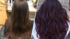 I tried personalized boxed hair dye, and the before and after pictures amazed me. Wine Hair Is The Deep Purple Fall Hair Color Allure
