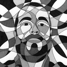 Black And White Self Portrait Art I Love Black White Grayscale Art Cool Self Portrait Of This Artist Art Lessons Art Illustration Art