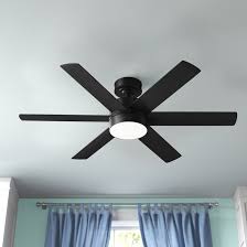 The groveland ceiling fan by hunter is a great choice for large rooms that need a touch of style and effective air circulation. Hunter Fan 60 Solaria 6 Blade Led Standard Ceiling Fan With Wall Control And Light Kit Included Reviews Wayfair