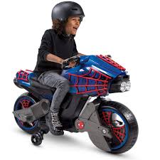 Spiderman gets ready to hit hard. Marvel Spider Man 6v Battery Powered Motorcycle Ride On Toy By Huffy Walmart Com Walmart Com