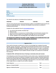 You can start using the national health service (nhs) when both: Fillable Online Nhs Application Form Sharpschool Fax Email Print Pdffiller